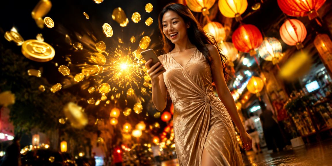 Người chơi theo dõi casino qua điện thoại tại chợ đêm Hạ Long