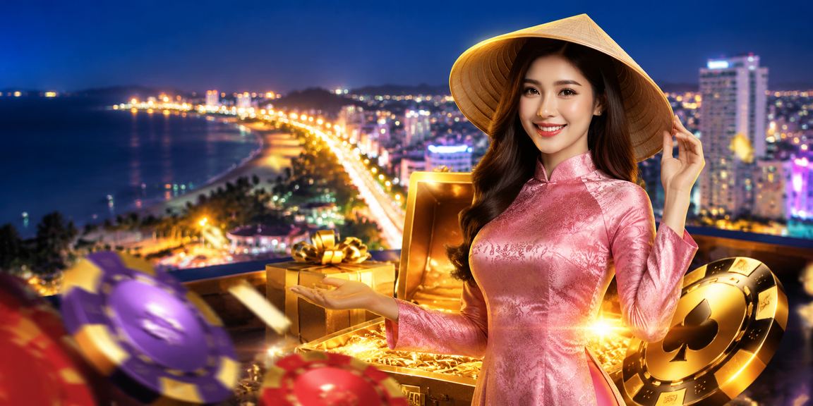 Khung cảnh cá cược tại Mũi Né với trang phục áo dài truyền thống